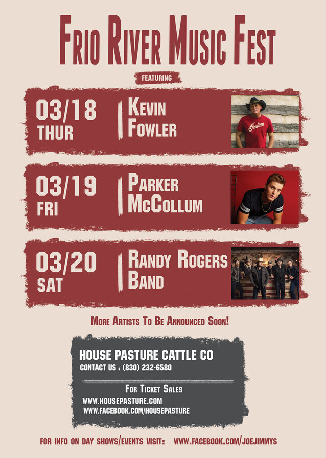 Detail FRIO FRIVER MUSIC FEST ROADHOUSE TICKETS