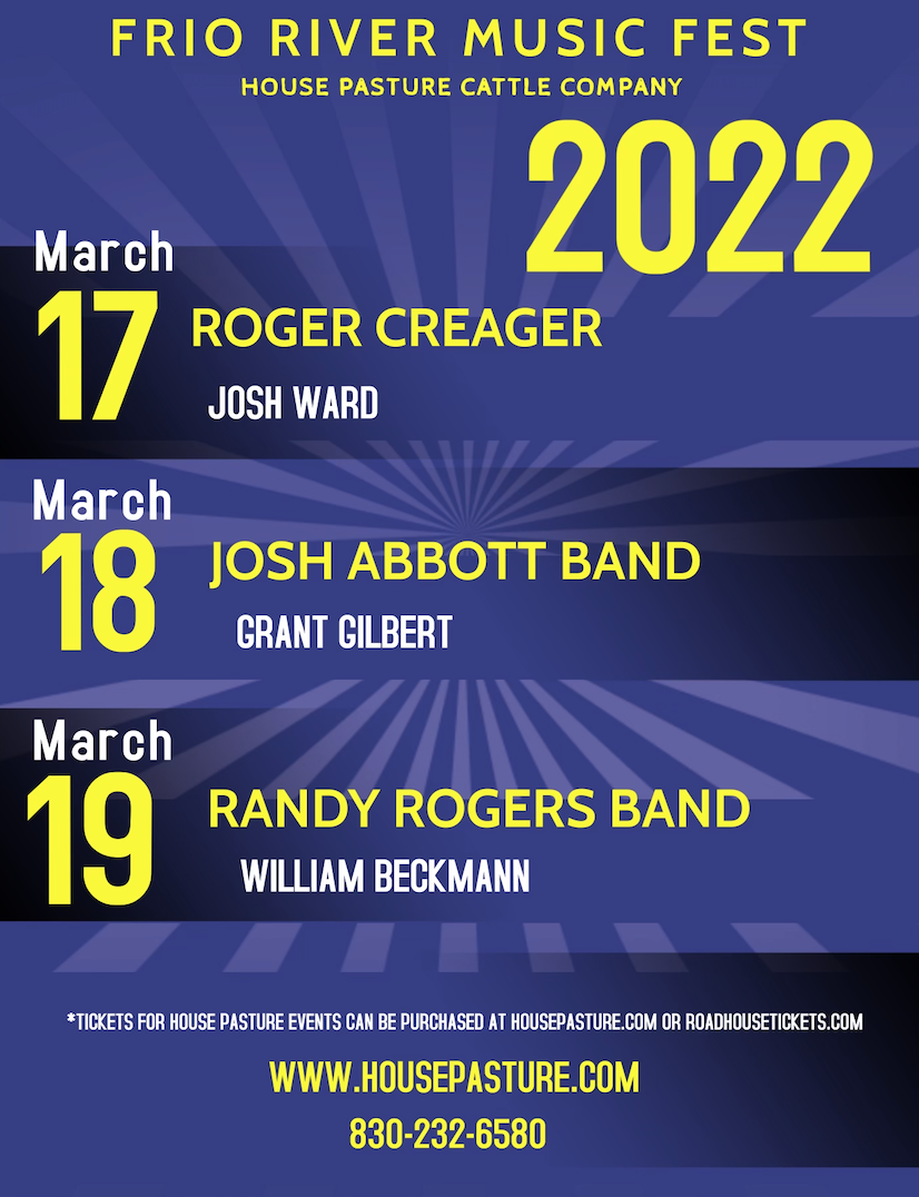 Detail FRIO FRIVER MUSIC FEST ROADHOUSE TICKETS